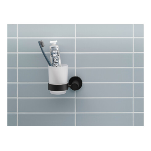 Duravit Glashalter D-Code 11,5x10,2cm, Gl. we. ma, Gl. li, sw matt