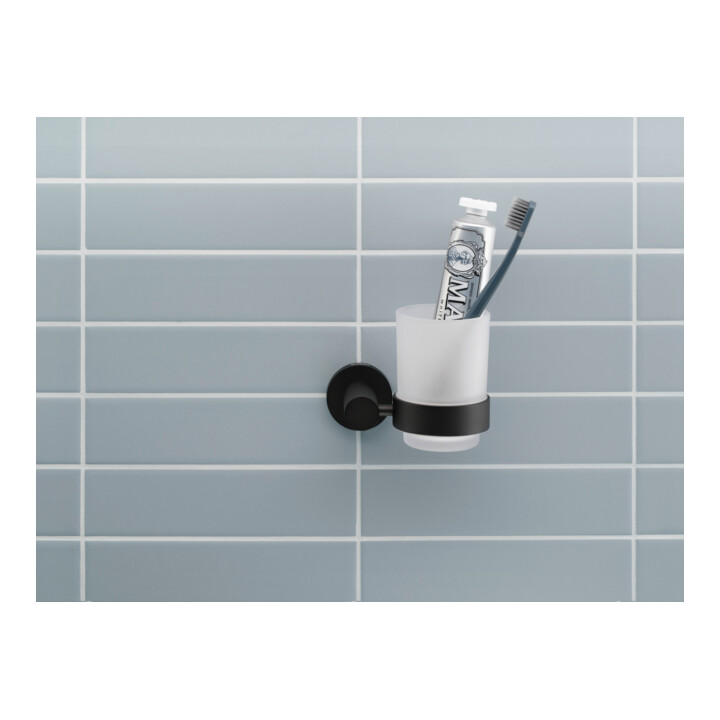 Duravit Glashalter D-Code 11,5x10,2cm, Gl. we. ma, Gl. re, sw matt