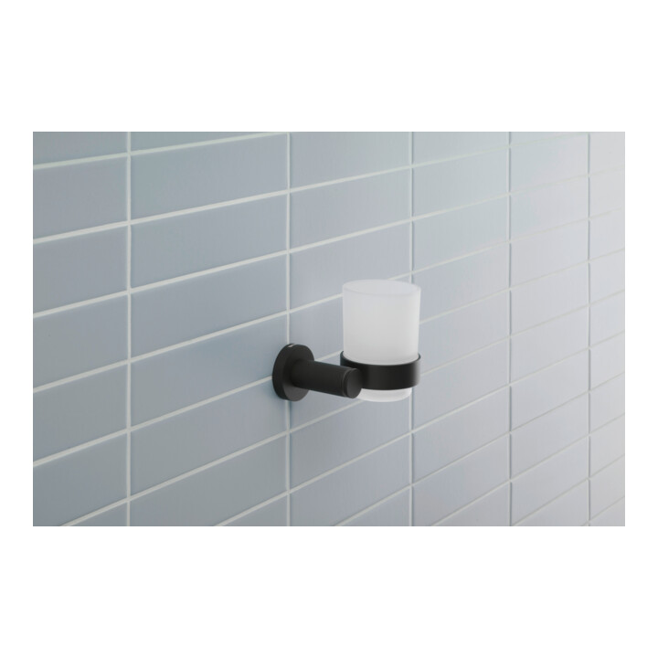Duravit Glashalter D-Code 11,5x10,2cm, Gl. we. ma, Gl. re, sw matt
