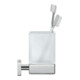 Duravit Glashalter Karree 7x10cm, Glas weiß matt, Halter chrom