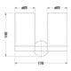 Duravit Glashalter Starck T dopp., Wandmont., Gl. we m, bron geb.-4