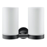 Duravit Glashalter Starck T double, fixation murale, verre avec miroir, noir mat