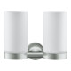 Duravit Glashalter Starck T double, montage mural, verre blanc mat, ES brossé-1