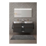 Duravit Glashalter Starck T double, mural, verre blanc mat, bronze brossé-5