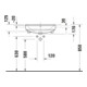 Duravit Halb-Einbauwaschtisch No. 1 55x46cm, EB v ob, m HL, ÜL, HLB, weiß
