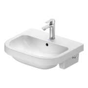 Duravit Halbeinbau-Waschtisch D-Code 55x45,5cm, EB v ob, m Hahnl., m ÜL, weiß