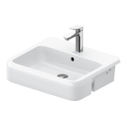 Duravit Halbeinbauwaschtisch Qatego 55x47cm, EB v o, m HL, Ü, HL, we hgl