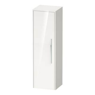 Duravit Halbhochschrank D-Code 40x132x36cm, 2 Böd., G chr, li, we. hgl
