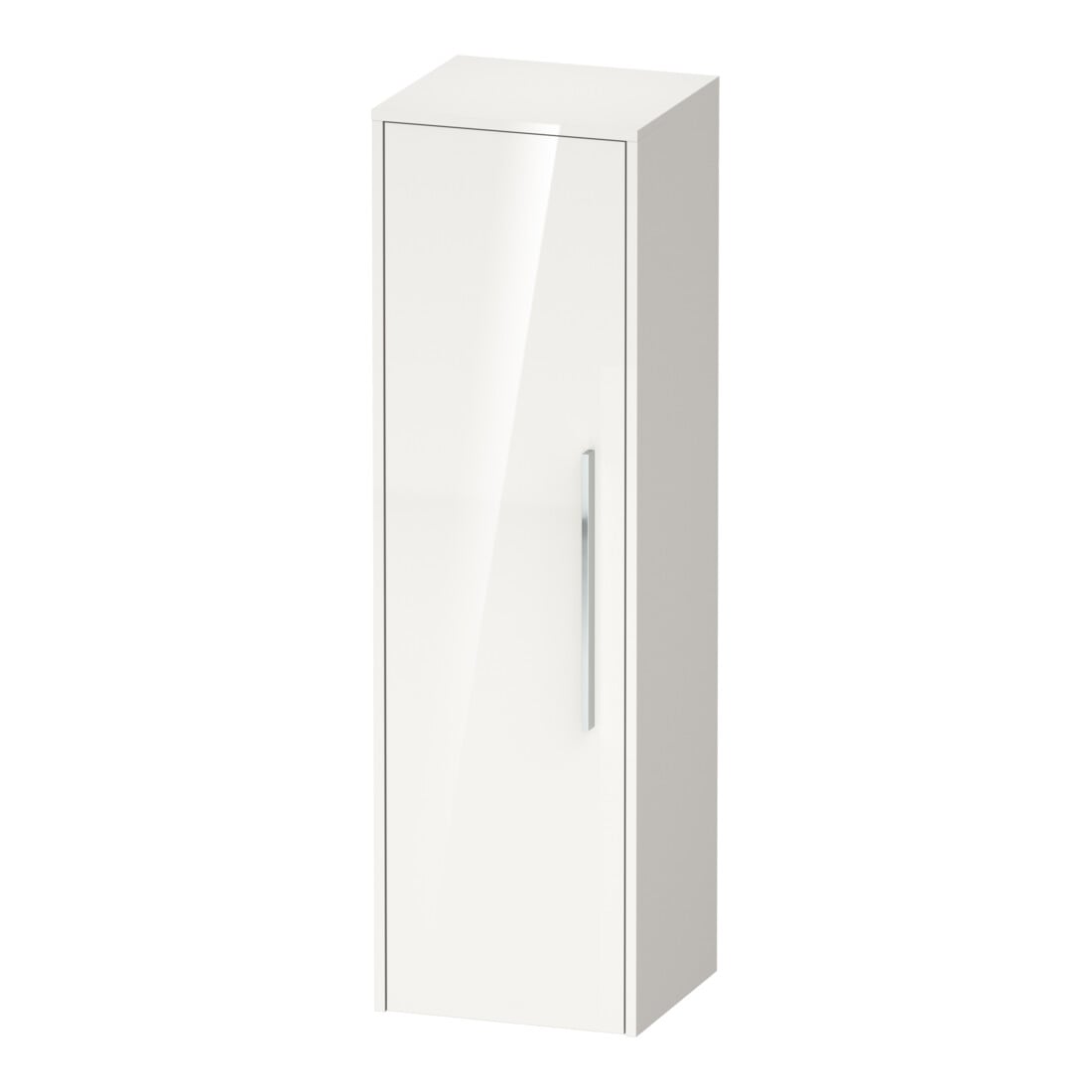 Duravit Halbhochschrank D-Code 40x132x36cm, 2 Böd., G chr, li, we. hgl