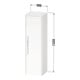Duravit Halbhochschrank D-Code 40x132x36cm, 2 Böd., Gr. sw, re, we. hgl