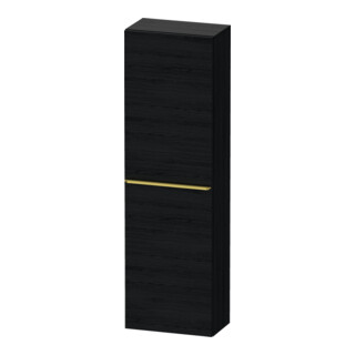 Duravit Halbhochschrank D-Neo 40x24cm, 1 Tür, 4 Bö, An L, g pol/Ei sw