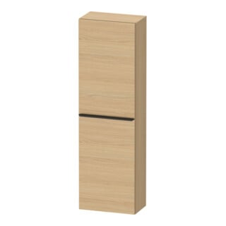 Duravit Halbhochschrank D-Neo 40x24cm, 1 Tür, 4 Bö, An L, sw/Ei Nat