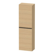 Duravit Halbhochschrank D-Neo 40x24cm, 1 Tür, 4 Bö, An L, sw/Ei Nat