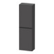 Duravit Halbhochschrank D-Neo 40x24cm, 1 Tür, 4 Bö, An L, sw/Grap ma-1