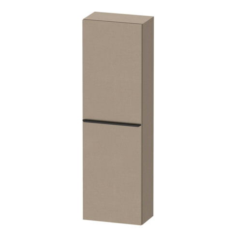 Duravit Halbhochschrank D-Neo 40x24cm, 1 Tür, 4 Bö, An L, sw/Leinen