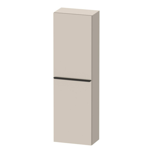 Duravit Halbhochschrank D-Neo 40x24cm, 1 Tür, 4 Bö, An L, sw/Taup ma
