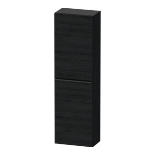Duravit Halbhochschrank D-Neo 40x24cm, 1 Tür, 4 Bö, An R, sw/Ei sw