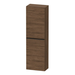 Duravit Halbhochschrank D-Neo 40x24cm, 1 Tür, 4 Bö, An R, sw/Nuss dkl.