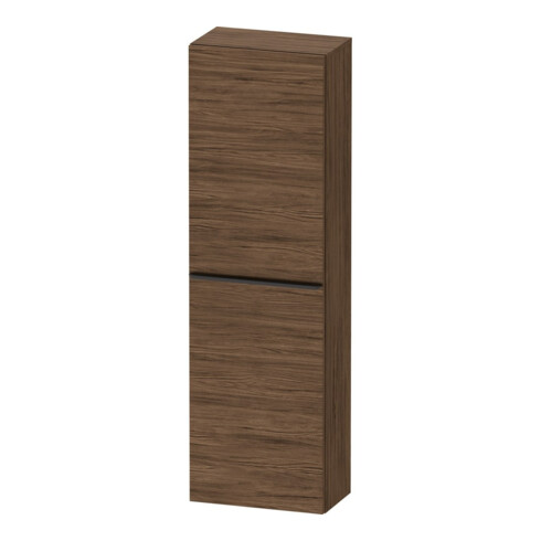 Duravit Halbhochschrank D-Neo 40x24cm, 1 Tür, 4 Bö, An R, sw/Nuss dkl.