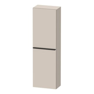 Duravit Halbhochschrank D-Neo 40x24cm, 1 Tür, 4 Bö, An R, sw/Taup ma