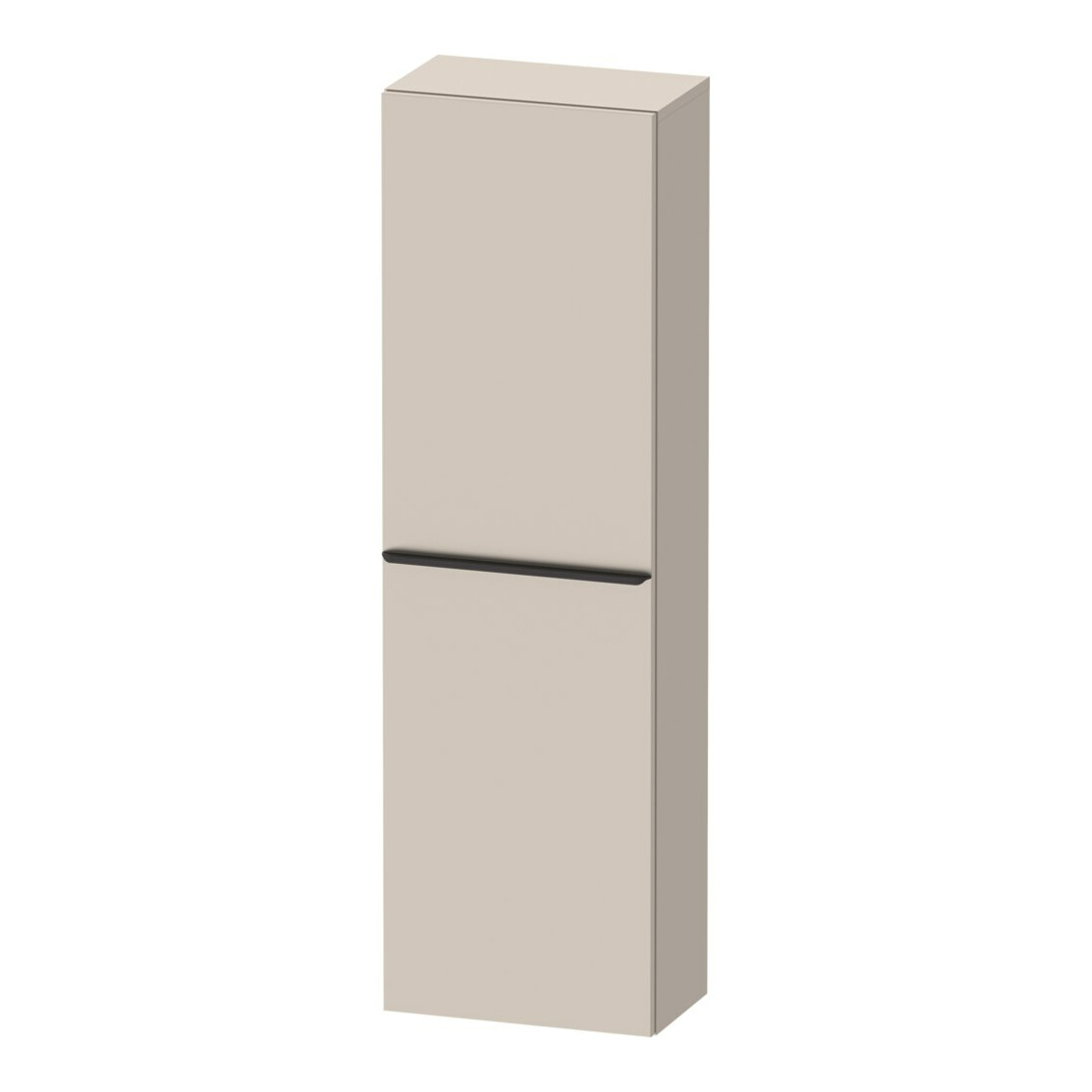 Duravit Halbhochschrank D-Neo 40x24cm, 1 Tür, 4 Bö, An R, sw/Taup ma