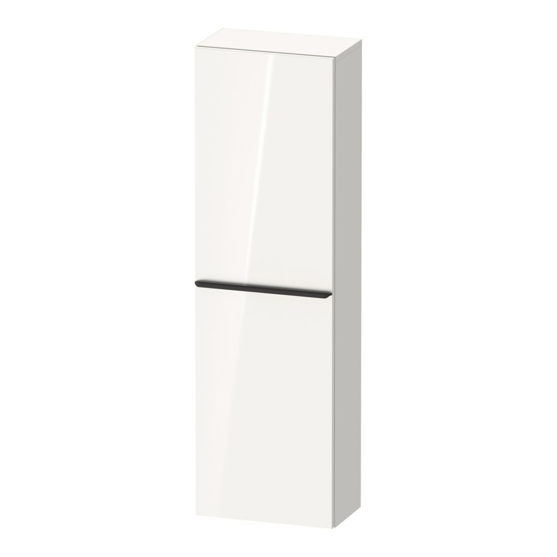 Duravit Halbhochschrank D-Neo 40x24cm, 1 Tür, 4 Bö, An R, sw/w hgl