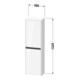 Duravit Halbhochschrank Ketho.2 40x24x132cm, 2 Tür., Anschl li, graph ma-3