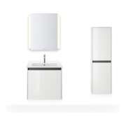 Duravit Halbhochschrank Ketho.2 40x24x132cm, 2 Tür., Anschl li, we. hgl