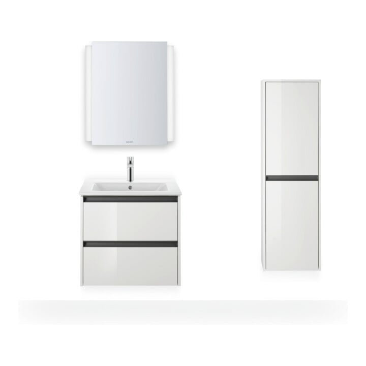 Duravit Halbhochschrank Ketho.2 40x24x132cm, 2 Tür., Anschl li, we. hgl