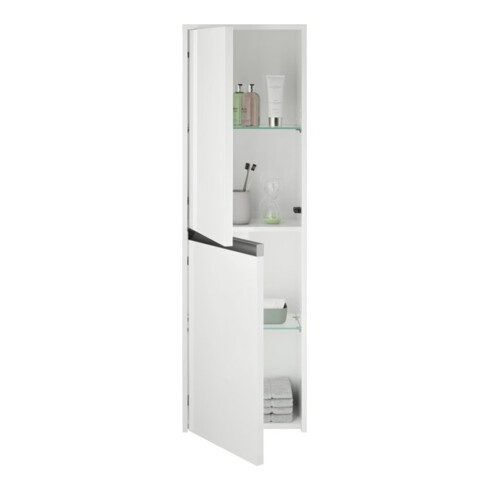 Duravit Halbhochschrank Ketho.2 40x24x132cm, 2 Tür., Anschl li, we. matt