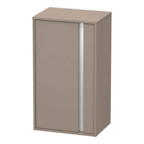 Duravit Halbhochschrank Ketho 50x36x88cm, Tür links, basalt matt
