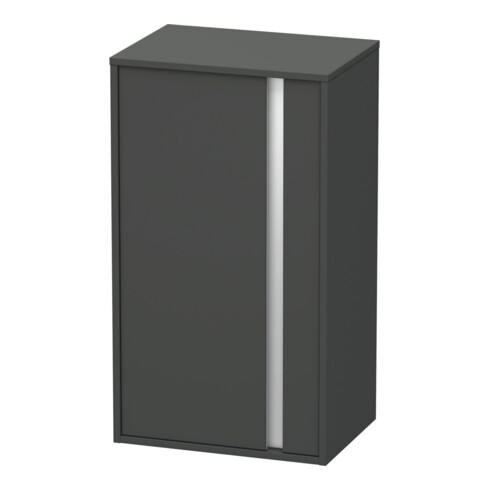Duravit Halbhochschrank Ketho 50x36x88cm, Tür links, graphit matt