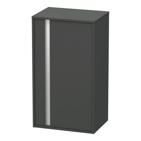 Duravit Halbhochschrank Ketho 50x36x88cm, Tür rechts, graphit matt