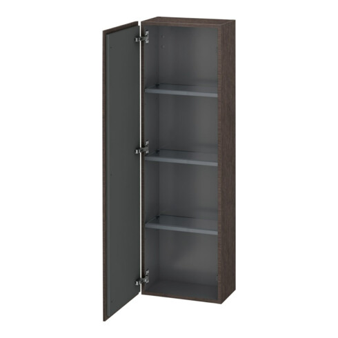 Duravit Halbhochschrank L-Cube 40x24,3x132cm, Tür li, Ei dkl. gebürstet