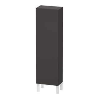 Duravit Halbhochschrank L-Cube 40x24,3x132cm, Tür li, graphit supermatt