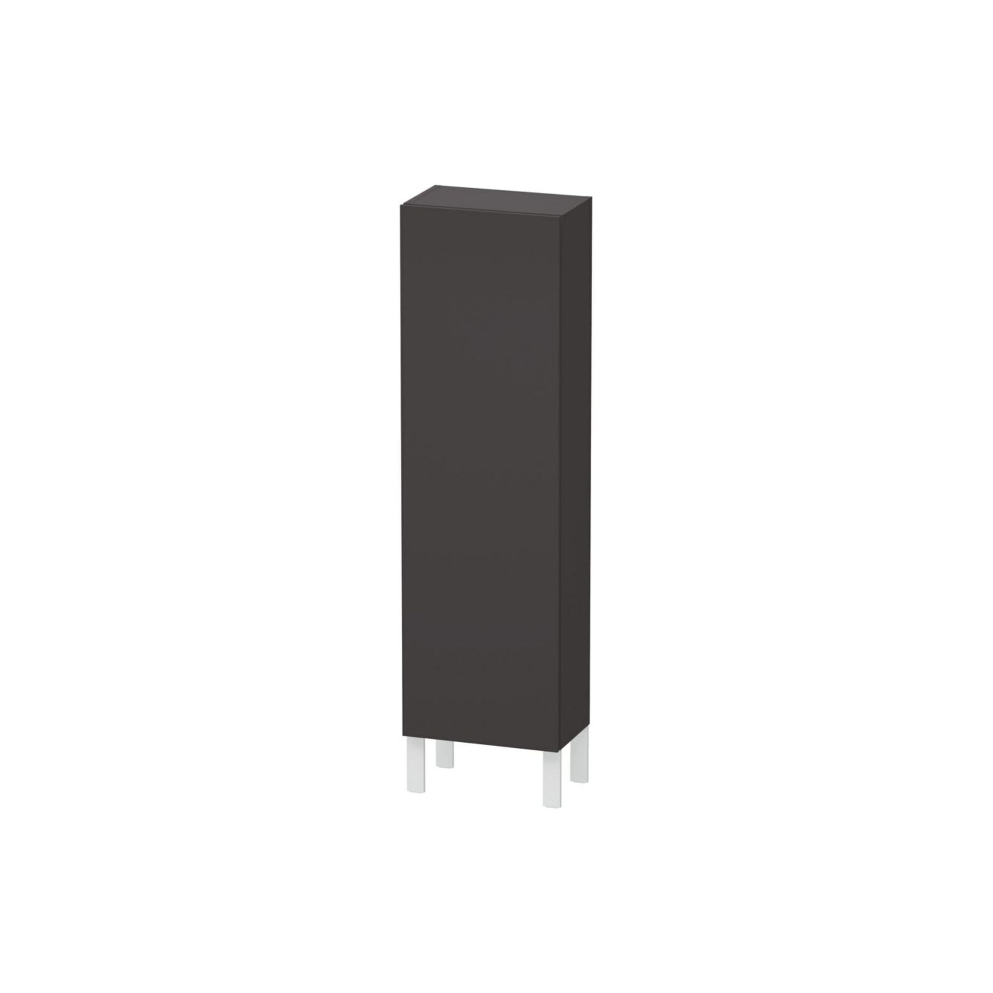 Duravit Halbhochschrank L-Cube 40x24,3x132cm, Tür li, graphit supermatt