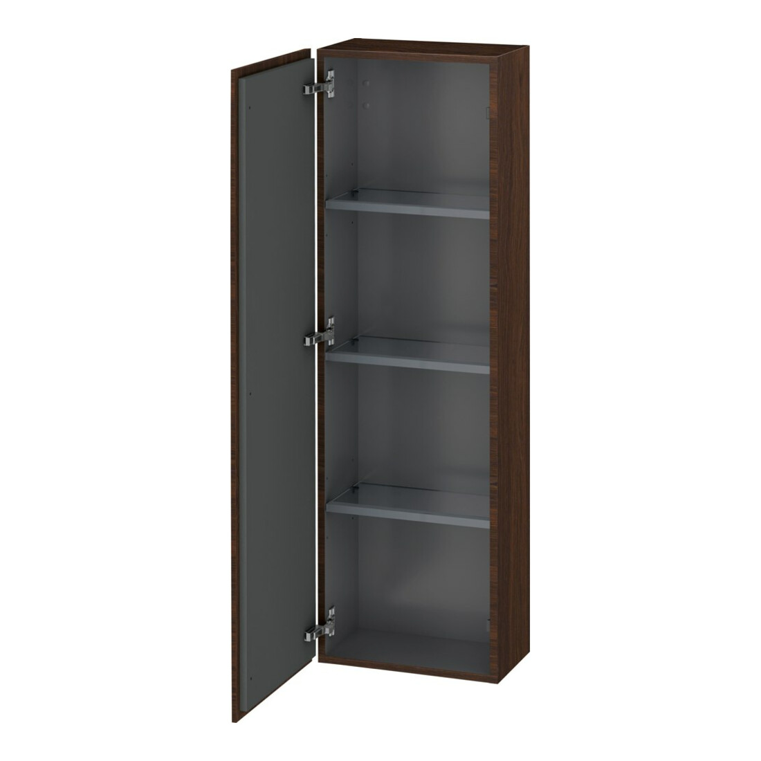 Duravit Halbhochschrank L-Cube 40x24,3x132cm, Tür li, Nussb gebürstet