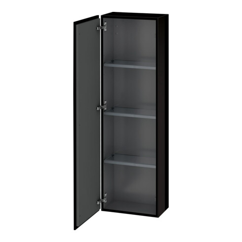 Duravit Halbhochschrank L-Cube 40x24,3x132cm, Tür li, schwarz Hochglanz