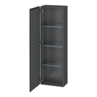 Duravit Halbhochschrank L-Cube 40x24,3x132cm, Tür links, graphit matt