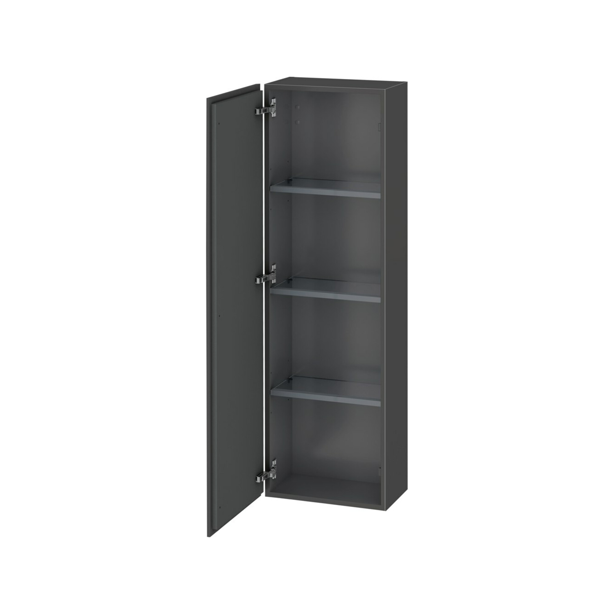 Duravit Halbhochschrank L-Cube 40x24,3x132cm, Tür links, graphit matt