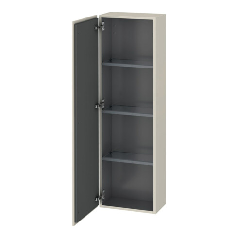 Duravit Halbhochschrank L-Cube 40x24,3x132cm, Tür links, taupe matt