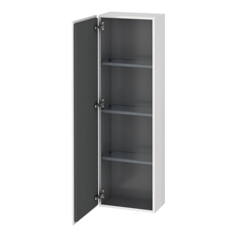Duravit Halbhochschrank L-Cube 40x24,3x132cm, Tür links, weiß Hochglanz