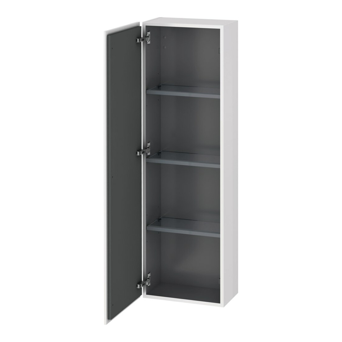 Duravit Halbhochschrank L-Cube 40x24,3x132cm, Tür links, weiß Hochglanz