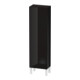 Duravit Halbhochschrank L-Cube 40x24,3x132cm, Tür re, schwarz Hochglanz-1
