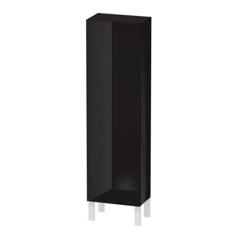 Duravit Halbhochschrank L-Cube 40x24,3x132cm, Tür re, schwarz Hochglanz