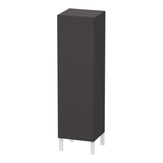 Duravit Halbhochschrank L-Cube 40x36,3x132cm, Tür li, graphit supermatt
