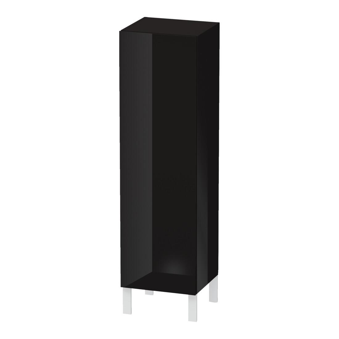 Duravit Halbhochschrank L-Cube 40x36,3x132cm, Tür li, schwarz Hochglanz