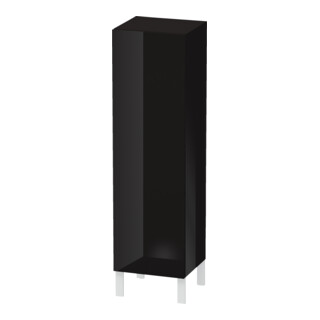 Duravit Halbhochschrank L-Cube 40x36,3x132cm, Tür re, schwarz Hochglanz