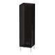 Duravit Halbhochschrank L-Cube 40x36,3x132cm, Tür re, schwarz Hochglanz-1