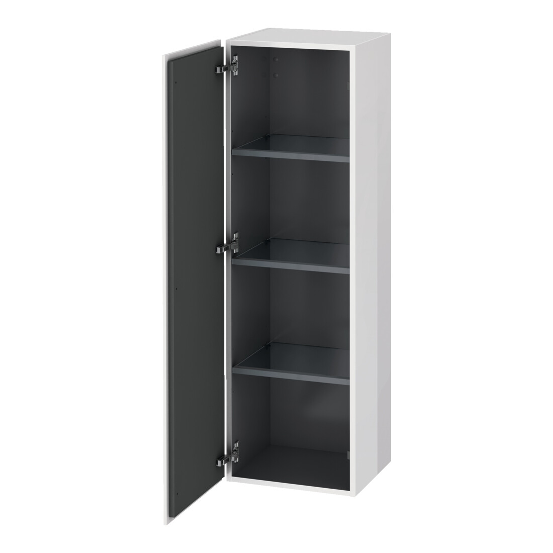 Duravit Halbhochschrank L-Cube 40x36,3x132cm, Tür rechts, Eiche schwarz
